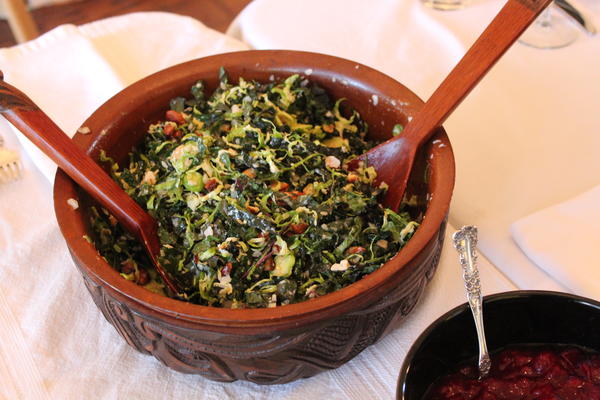 Kale and Brussels Sprouts Salad 2013