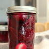 Pickled Beets with garlic, bay leaves, and juniper berries