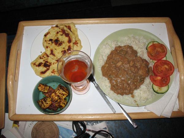 Indian meal with Naan 