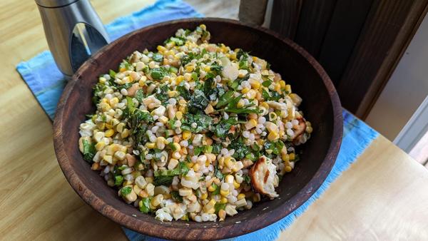 Corn and Halloumi Salad